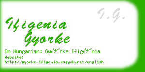 ifigenia gyorke business card
